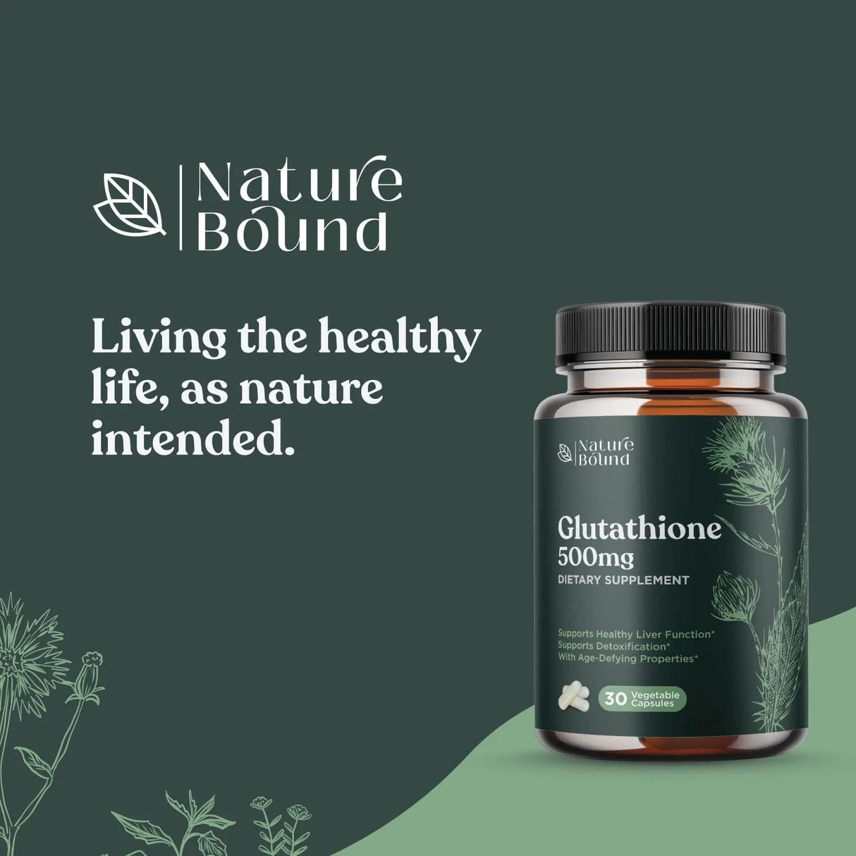 NATURE BOND - Nature Bound Glutathione 500Mg. 30 Capsulas - The Red Vitamin MX - Suplementos Alimenticios - {{ shop.shopifyCountryName }}