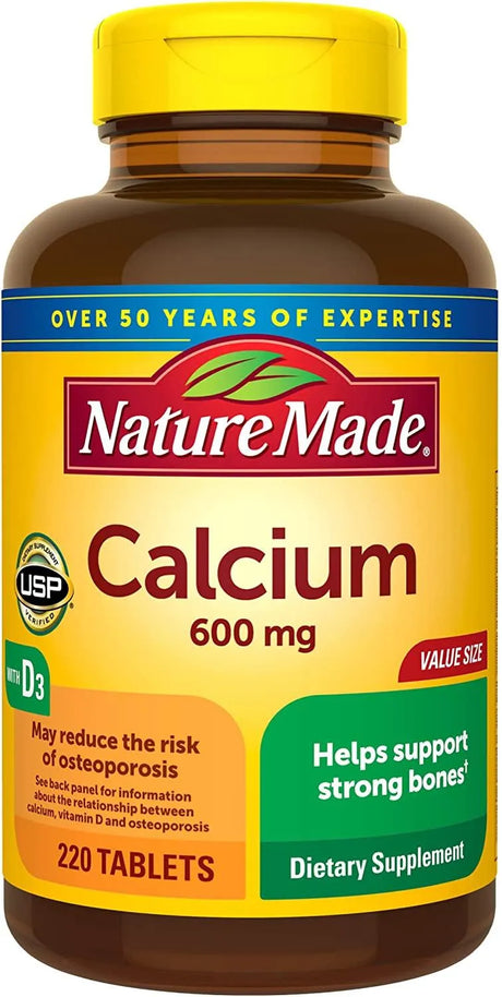 NATURE MADE - Nature Made Calcium 600Mg.+Vitamin D3 220 Tabletas - The Red Vitamin MX - Suplementos Alimenticios - {{ shop.shopifyCountryName }}