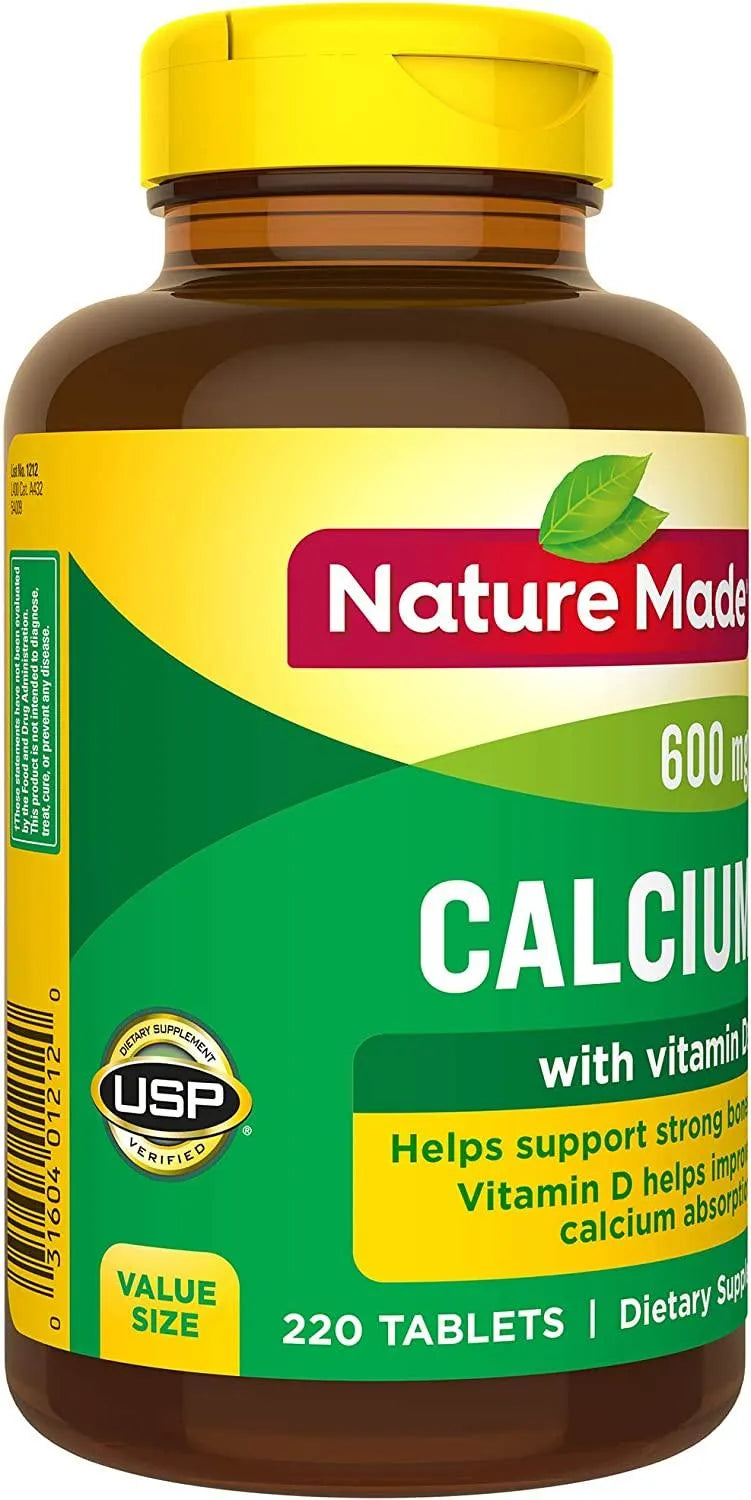 NATURE MADE - Nature Made Calcium 600Mg.+Vitamin D3 220 Tabletas - The Red Vitamin MX - Suplementos Alimenticios - {{ shop.shopifyCountryName }}