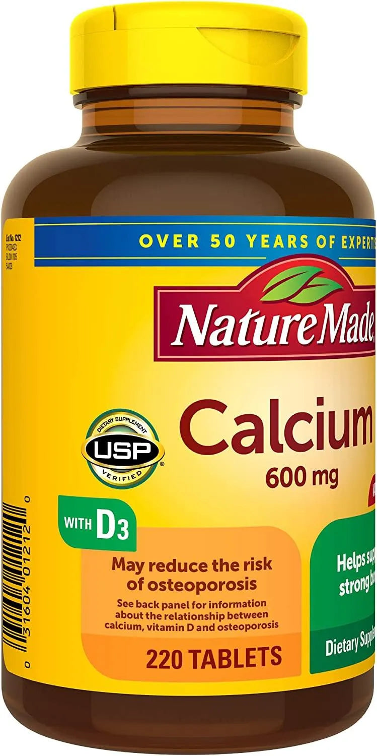 NATURE MADE - Nature Made Calcium 600Mg.+Vitamin D3 220 Tabletas - The Red Vitamin MX - Suplementos Alimenticios - {{ shop.shopifyCountryName }}