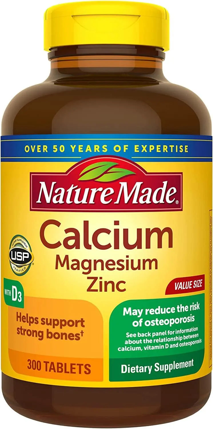 NATURE MADE - Nature Made Calcium Magnesium Zinc with Vitamin D3 300 Tabletas - The Red Vitamin MX - Suplementos Alimenticios - {{ shop.shopifyCountryName }}