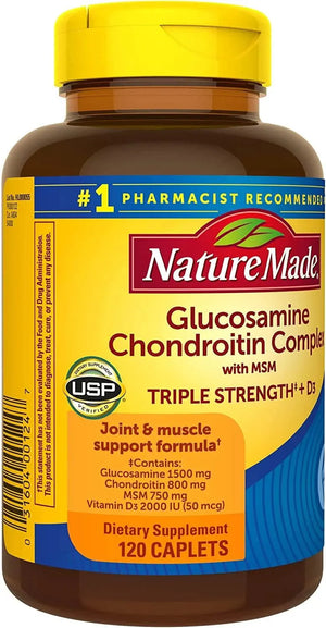 NATURE MADE - Nature Made Glucosamine Chondroitin Complex with MSM 120 Tabletas - The Red Vitamin MX - Suplementos Alimenticios - {{ shop.shopifyCountryName }}