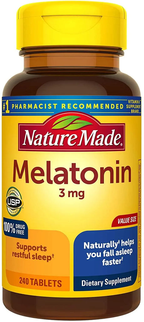 NATURE MADE - Nature Made Melatonin 3Mg. 240 Tabletas - The Red Vitamin MX - Suplementos Alimenticios - {{ shop.shopifyCountryName }}