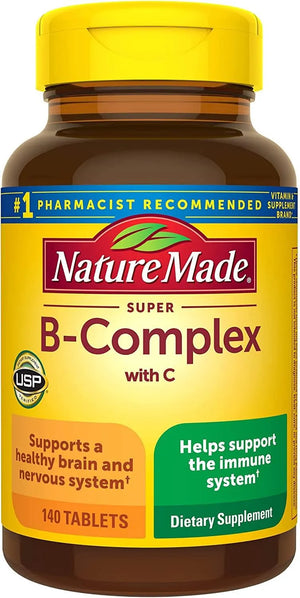 NATURE MADE - Nature Made Super B Complex with Vitamin C and Folic Acid 140 Tabletas - The Red Vitamin MX - Suplementos Alimenticios - {{ shop.shopifyCountryName }}