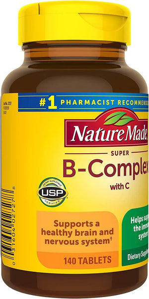 NATURE MADE - Nature Made Super B Complex with Vitamin C and Folic Acid 140 Tabletas - The Red Vitamin MX - Suplementos Alimenticios - {{ shop.shopifyCountryName }}