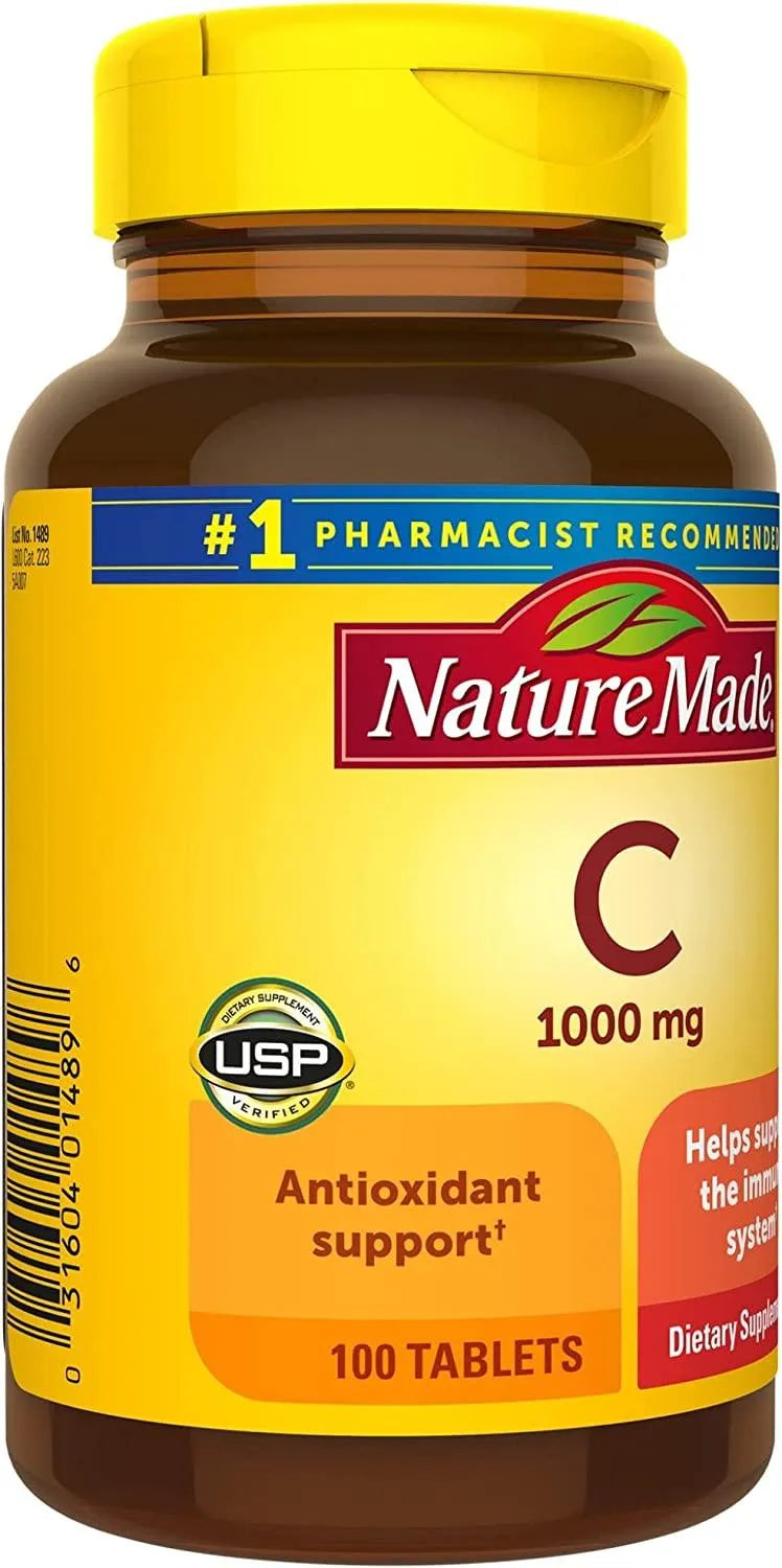 NATURE MADE - Nature Made Vitamin C 1000Mg. 100 Tabletas - The Red Vitamin MX - Suplementos Alimenticios - {{ shop.shopifyCountryName }}