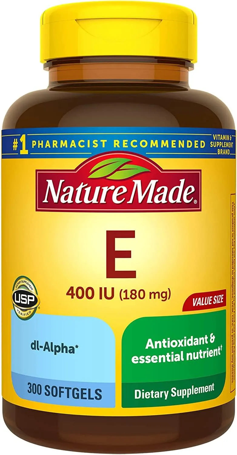 NATURE MADE - Nature Made Vitamin E 180Mg. 400IU 300 Capsulas - The Red Vitamin MX - Suplementos Alimenticios - {{ shop.shopifyCountryName }}