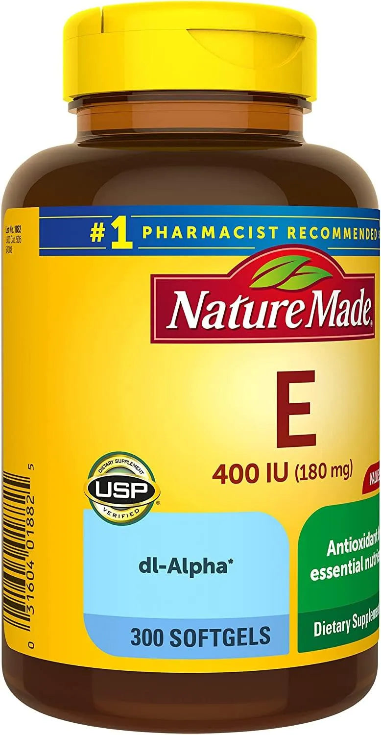 NATURE MADE - Nature Made Vitamin E 180Mg. 400IU 300 Capsulas - The Red Vitamin MX - Suplementos Alimenticios - {{ shop.shopifyCountryName }}