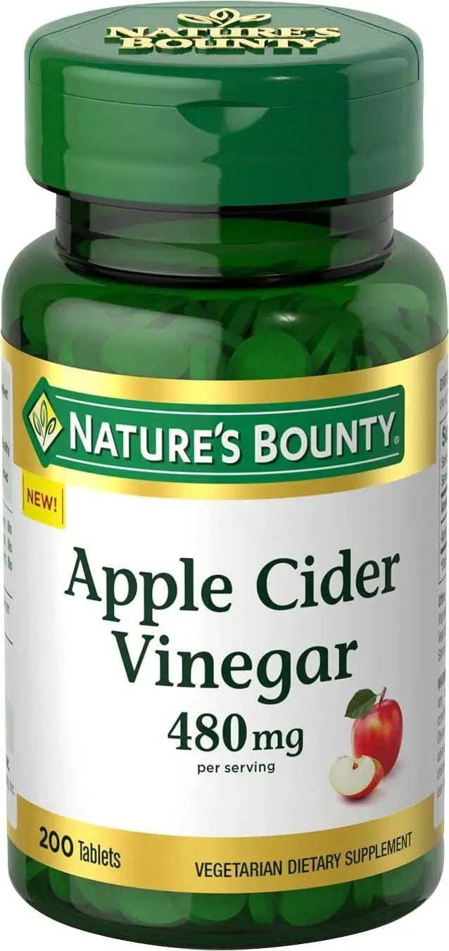 NATURE'S BOUNTY - Nature’s Bounty Apple Cider Vinegar 480Mg. 200 Tabletas - The Red Vitamin MX - Suplementos Alimenticios - {{ shop.shopifyCountryName }}