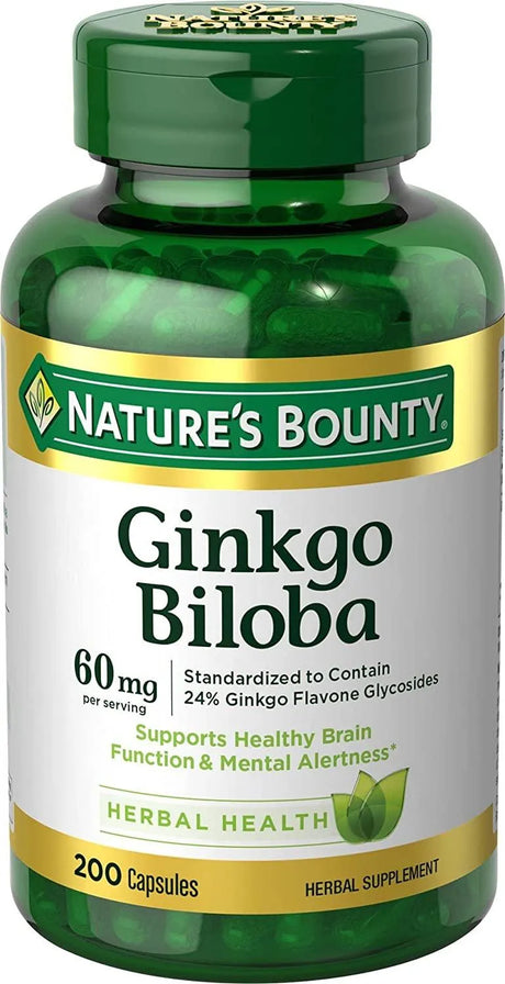 NATURE'S BOUNTY - Nature's Bounty Ginkgo Biloba 60Mg. 200 Capsulas - The Red Vitamin MX - Suplementos Alimenticios - {{ shop.shopifyCountryName }}