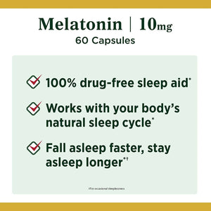 NATURE'S BOUNTY - Nature's Bounty Melatonin 10Mg. 60 Capsulas - The Red Vitamin MX - Suplementos Alimenticios - {{ shop.shopifyCountryName }}