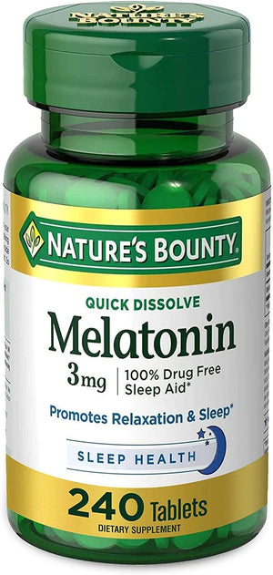 NATURE'S BOUNTY - Nature's Bounty Melatonin 3Mg. 240 Tabletas - The Red Vitamin MX - Suplementos Alimenticios - {{ shop.shopifyCountryName }}