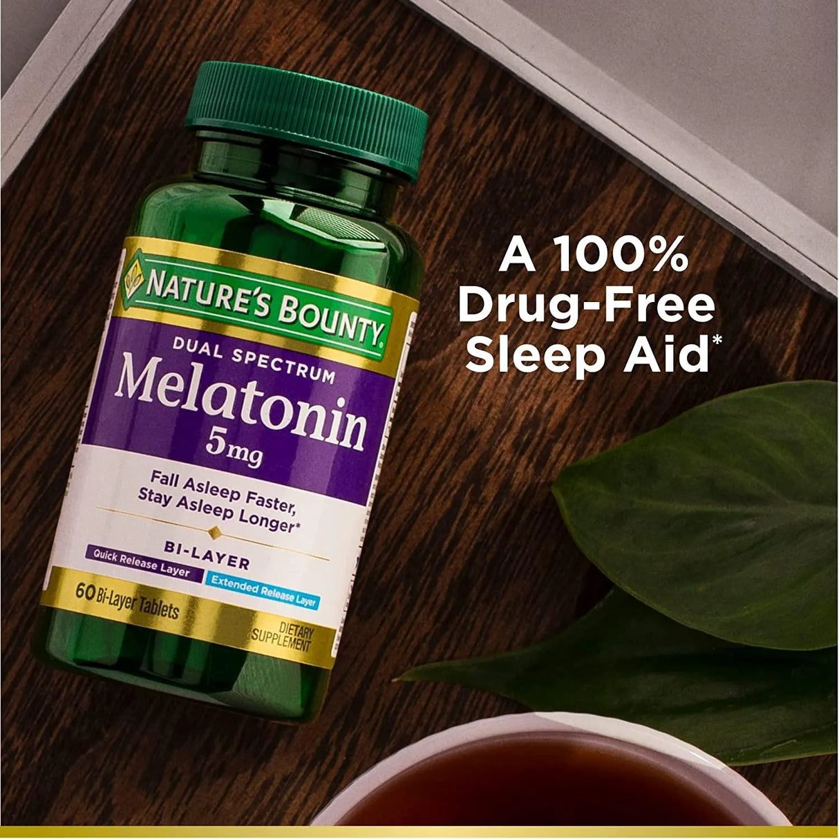 NATURE'S BOUNTY - Nature's Bounty Melatonin Dual Espectrum Bi-Layer 5Mg. 60 Tabletas - The Red Vitamin MX - Suplementos Alimenticios - {{ shop.shopifyCountryName }}