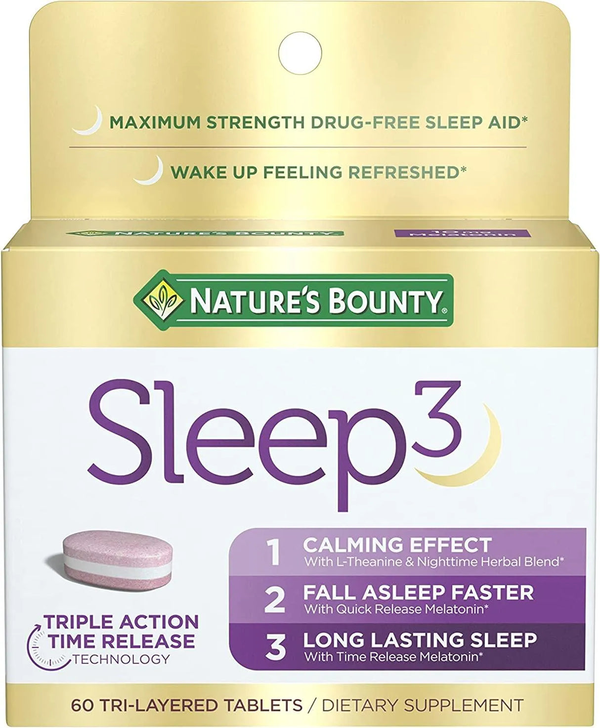 NATURE'S BOUNTY - Nature's Bounty Melatonin Sleep3 Bi-layer 60 Tabletas - The Red Vitamin MX - Suplementos Alimenticios - {{ shop.shopifyCountryName }}