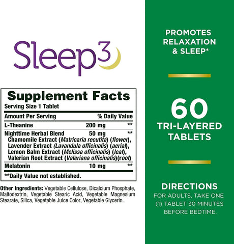 NATURE'S BOUNTY - Nature's Bounty Melatonin Sleep3 Bi-layer 60 Tabletas - The Red Vitamin MX - Suplementos Alimenticios - {{ shop.shopifyCountryName }}