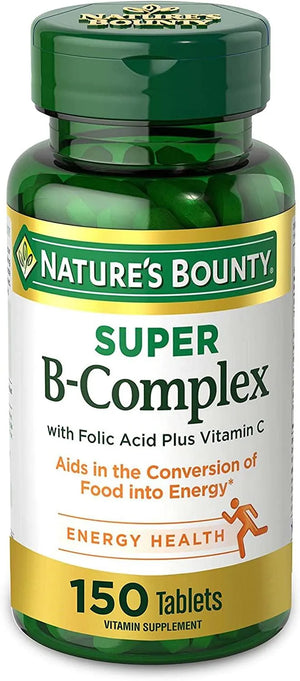 NATURE'S BOUNTY - Nature’s Bounty Super B Complex with Vitamin C & Folic Acid 150 Tabletas - The Red Vitamin MX - Suplementos Alimenticios - {{ shop.shopifyCountryName }}