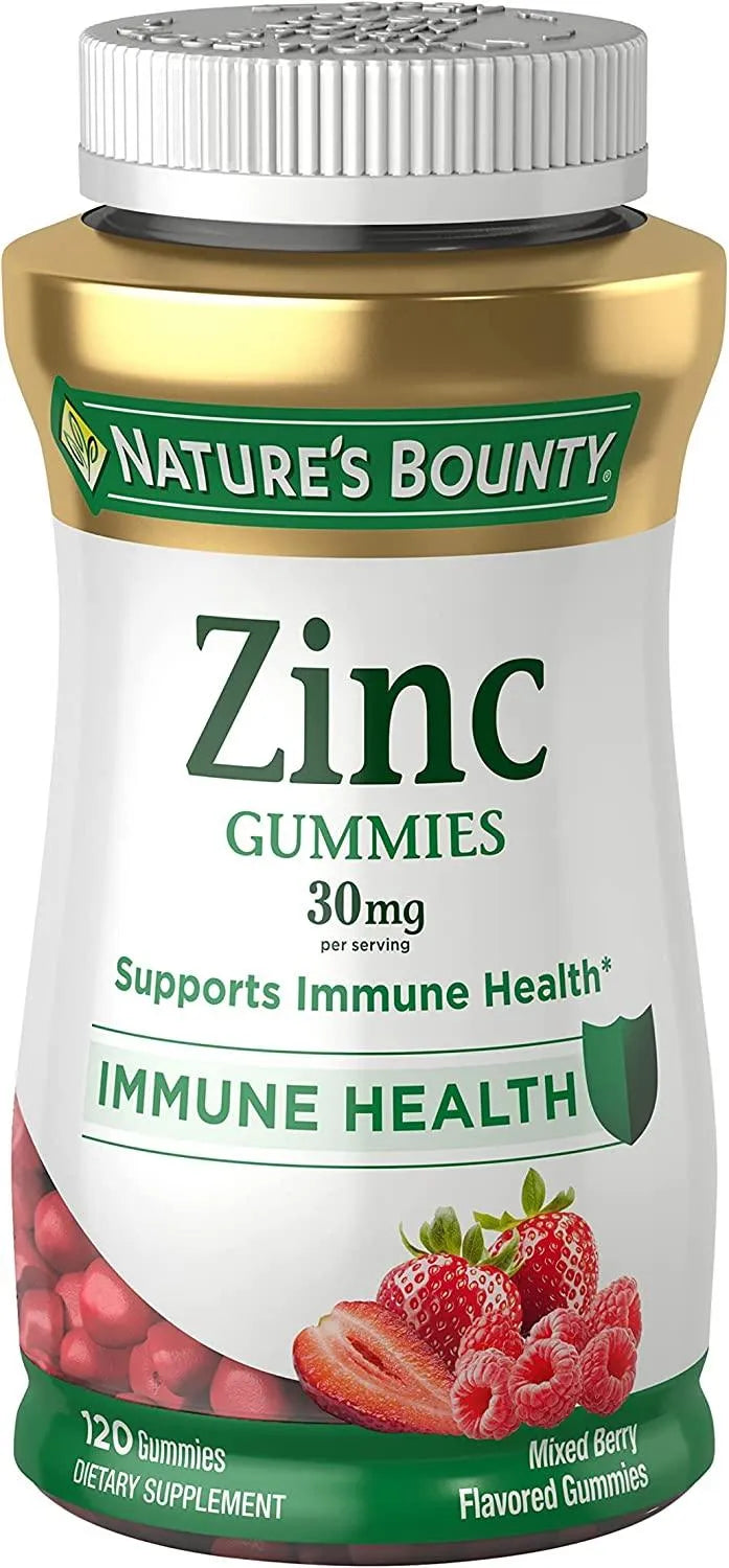 NATURE'S BOUNTY - Nature’s Bounty Zinc 30Mg. Gummies 120 Gomitas - The Red Vitamin MX - Suplementos Alimenticios - {{ shop.shopifyCountryName }}