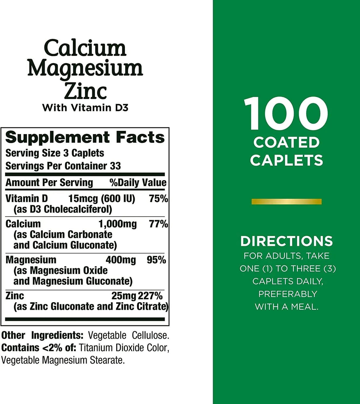 NATURE'S BOUNTY - Nature´s Bounty Calcium Magnesium Zinc 100 Tabletas - The Red Vitamin MX - Suplementos Alimenticios - {{ shop.shopifyCountryName }}