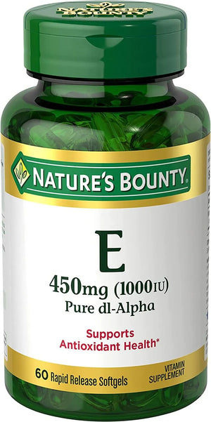 NATURE'S BOUNTY - Nature´s Bounty Vitamin E 450Mg. 1000IU 60 Capsulas - The Red Vitamin MX - Suplementos Alimenticios - {{ shop.shopifyCountryName }}