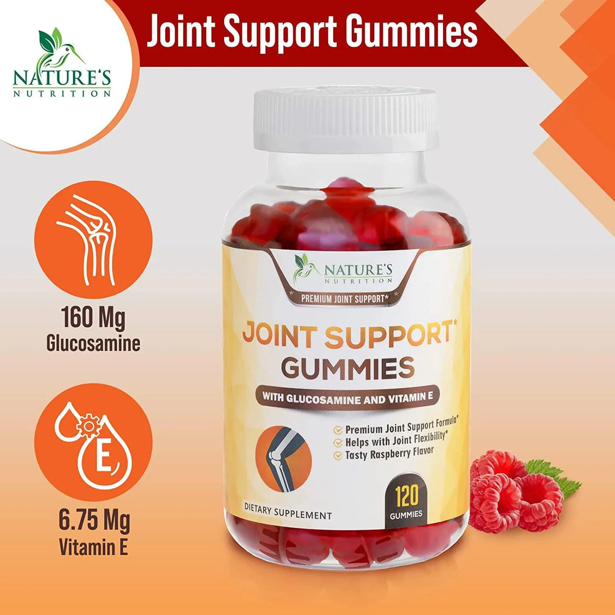 NATURE'S NUTRITION - Nature´s Nutrition Joint Support Gummies 120 Gomitas - The Red Vitamin MX - Suplementos Alimenticios - {{ shop.shopifyCountryName }}