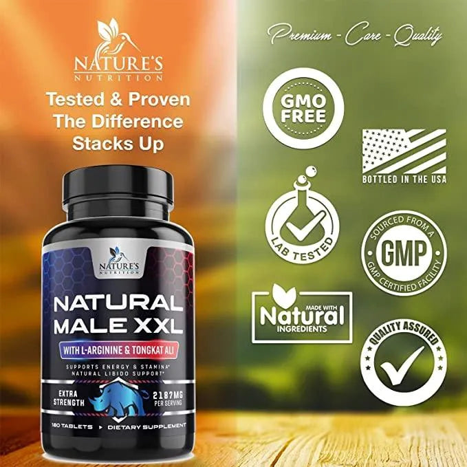 NATURE'S NUTRITION - Nature´s Nutrition Natural Male XXL 180 Tabletas - The Red Vitamin MX - Suplementos Alimenticios - {{ shop.shopifyCountryName }}