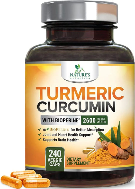 NATURE'S NUTRITION - Nature´s Nutrition Turmeric Curcumin 2600Mg. 240 Capsulas - The Red Vitamin MX - Suplementos Alimenticios - {{ shop.shopifyCountryName }}