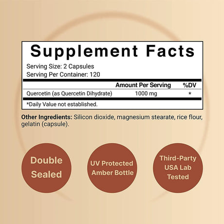 NATUREBELL - NatureBell Quercetin 1000Mg. 240 Capsulas - The Red Vitamin MX - Suplementos Alimenticios - {{ shop.shopifyCountryName }}