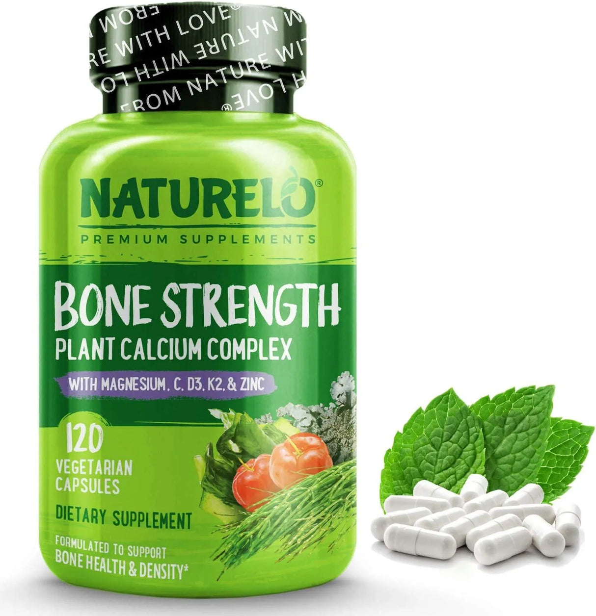 NATURELO - NATURELO Bone Strength Plant Calcium Complex 120 Capsulas - The Red Vitamin MX - Suplementos Alimenticios - {{ shop.shopifyCountryName }}