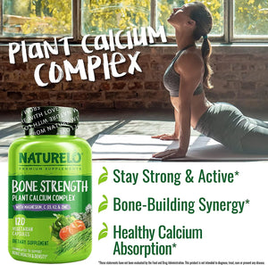 NATURELO - NATURELO Bone Strength Plant Calcium Complex 120 Capsulas - The Red Vitamin MX - Suplementos Alimenticios - {{ shop.shopifyCountryName }}