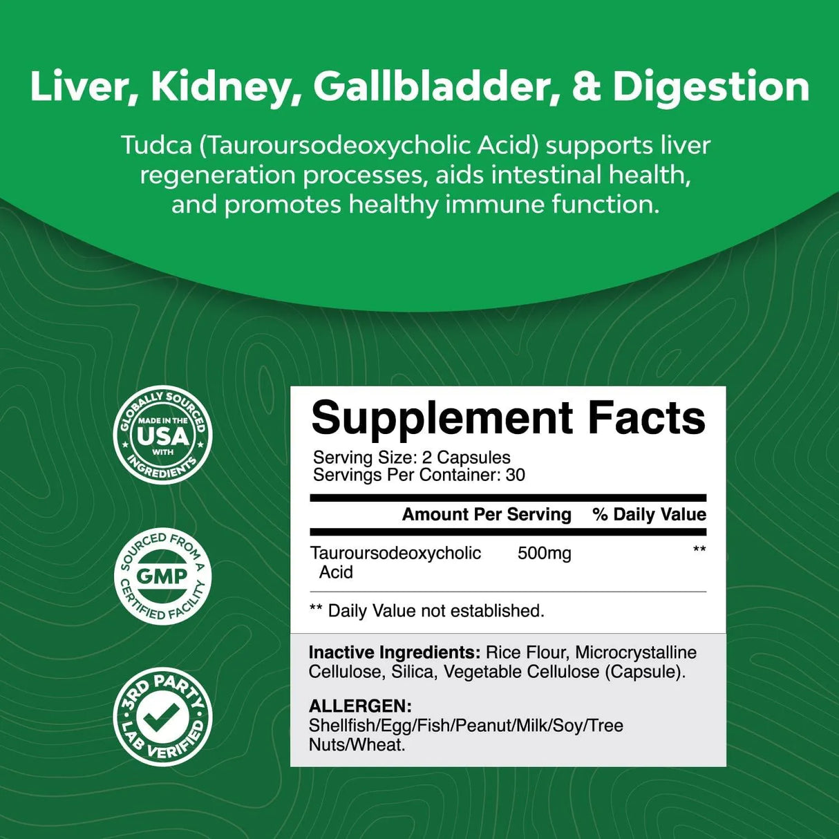 NATURES CRAFT - Nature's Craft Advanced TUDCA Liver Support Supplement Extra Strength TUDCA 500Mg. 60 Capsulas - The Red Vitamin MX - Suplementos Alimenticios - {{ shop.shopifyCountryName }}