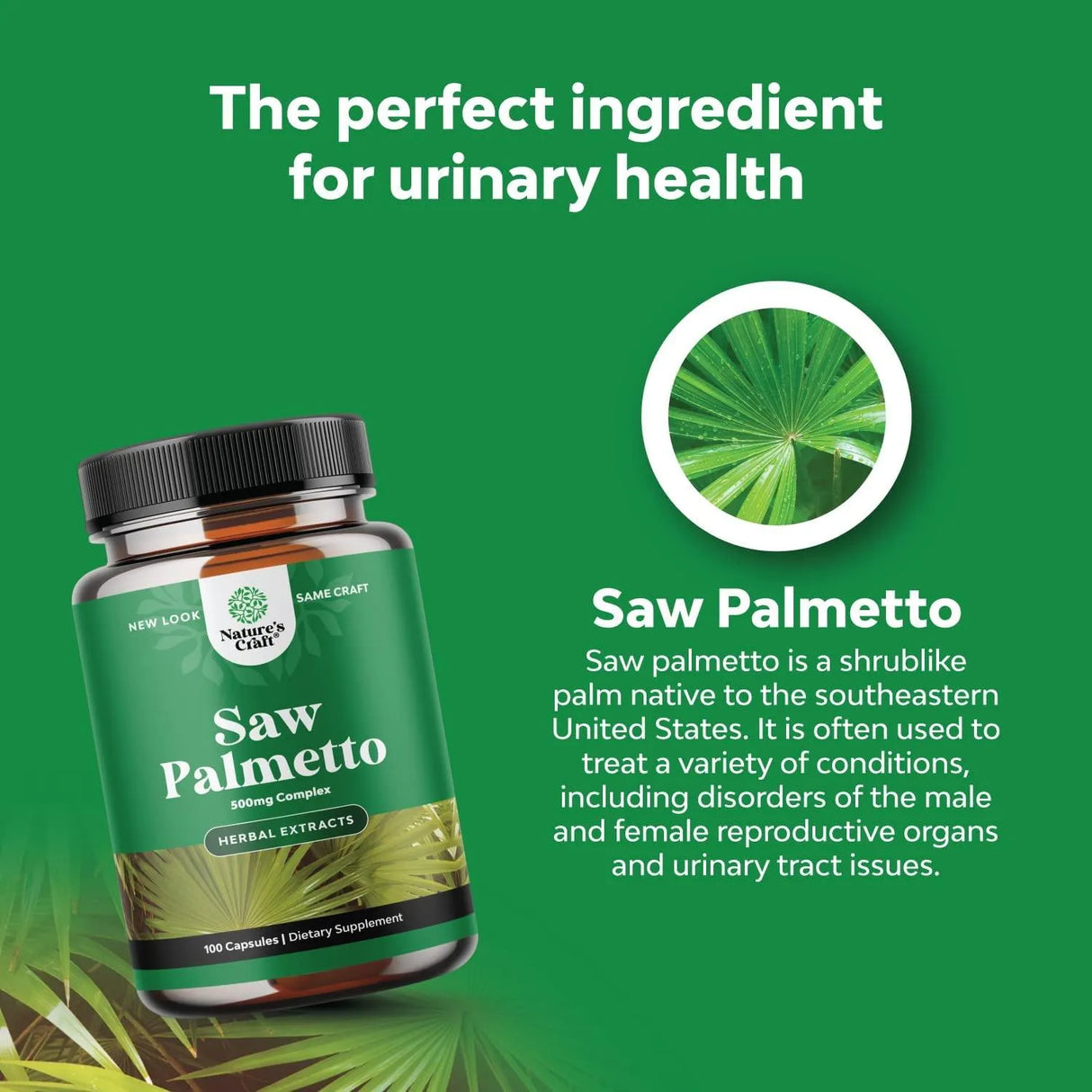 NATURES CRAFT - Natures Craft Saw Palmetto Herbal Extract 500Mg. 100 Capsulas - The Red Vitamin MX - Suplementos Alimenticios - {{ shop.shopifyCountryName }}