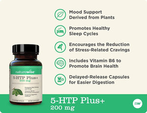 NATUREWISE - Naturewise 5-HTP Plus+ 200Mg. 30 Capsulas - The Red Vitamin MX - Suplementos Alimenticios - {{ shop.shopifyCountryName }}