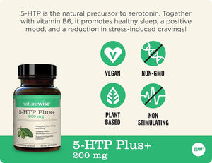 NATUREWISE - Naturewise 5-HTP Plus+ 200Mg. 30 Capsulas - The Red Vitamin MX - Suplementos Alimenticios - {{ shop.shopifyCountryName }}