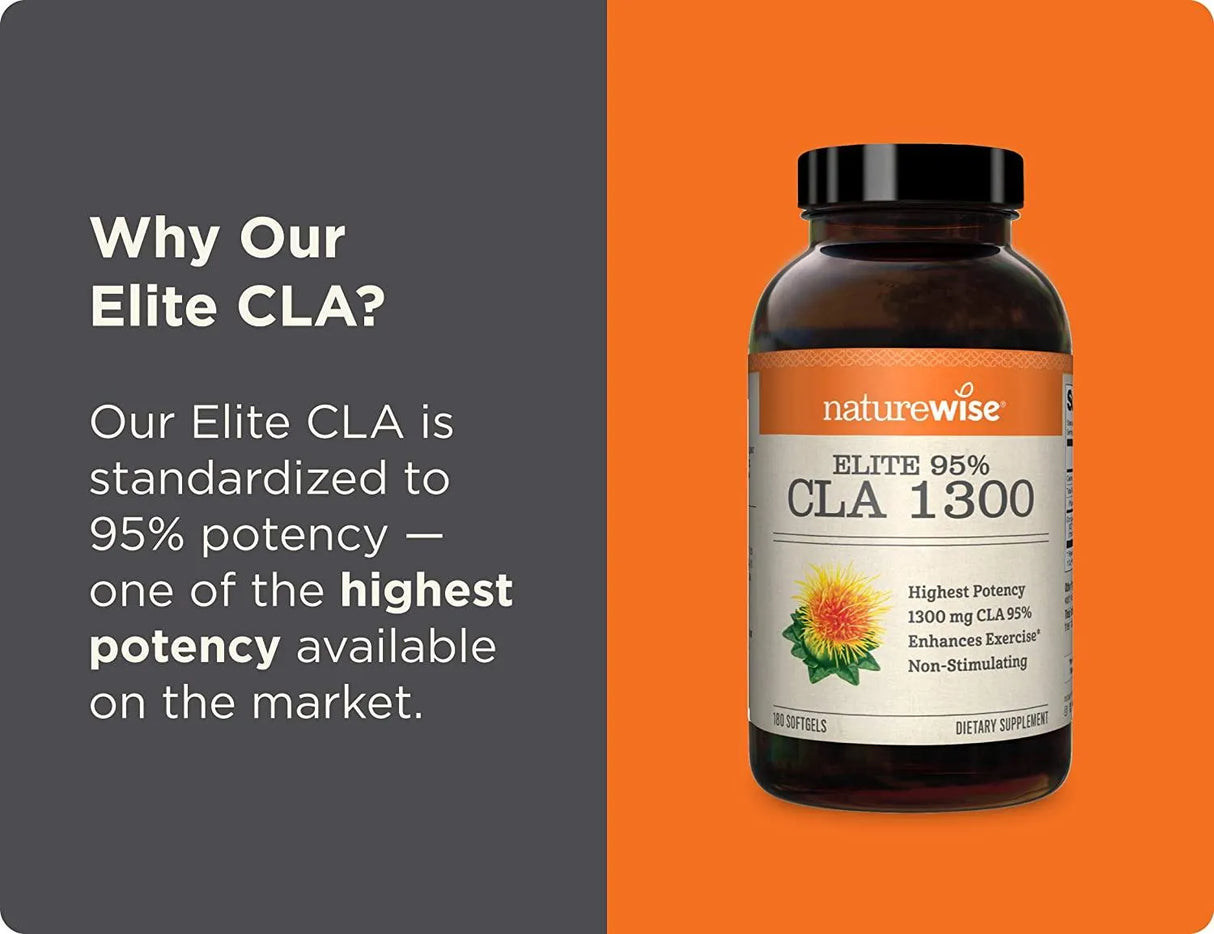 NATUREWISE - Naturewise CLA 1300 Elite 95% 1300Mg. 180 Capsulas - The Red Vitamin MX - Suplementos Alimenticios - {{ shop.shopifyCountryName }}