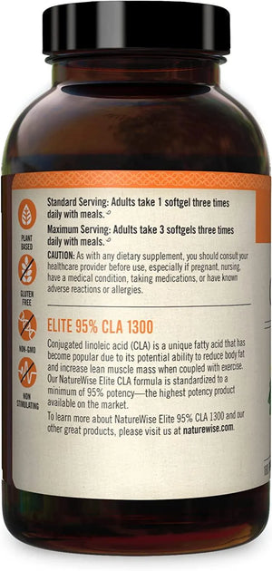 NATUREWISE - Naturewise CLA 1300 Elite 95% 1300Mg. 180 Capsulas - The Red Vitamin MX - Suplementos Alimenticios - {{ shop.shopifyCountryName }}