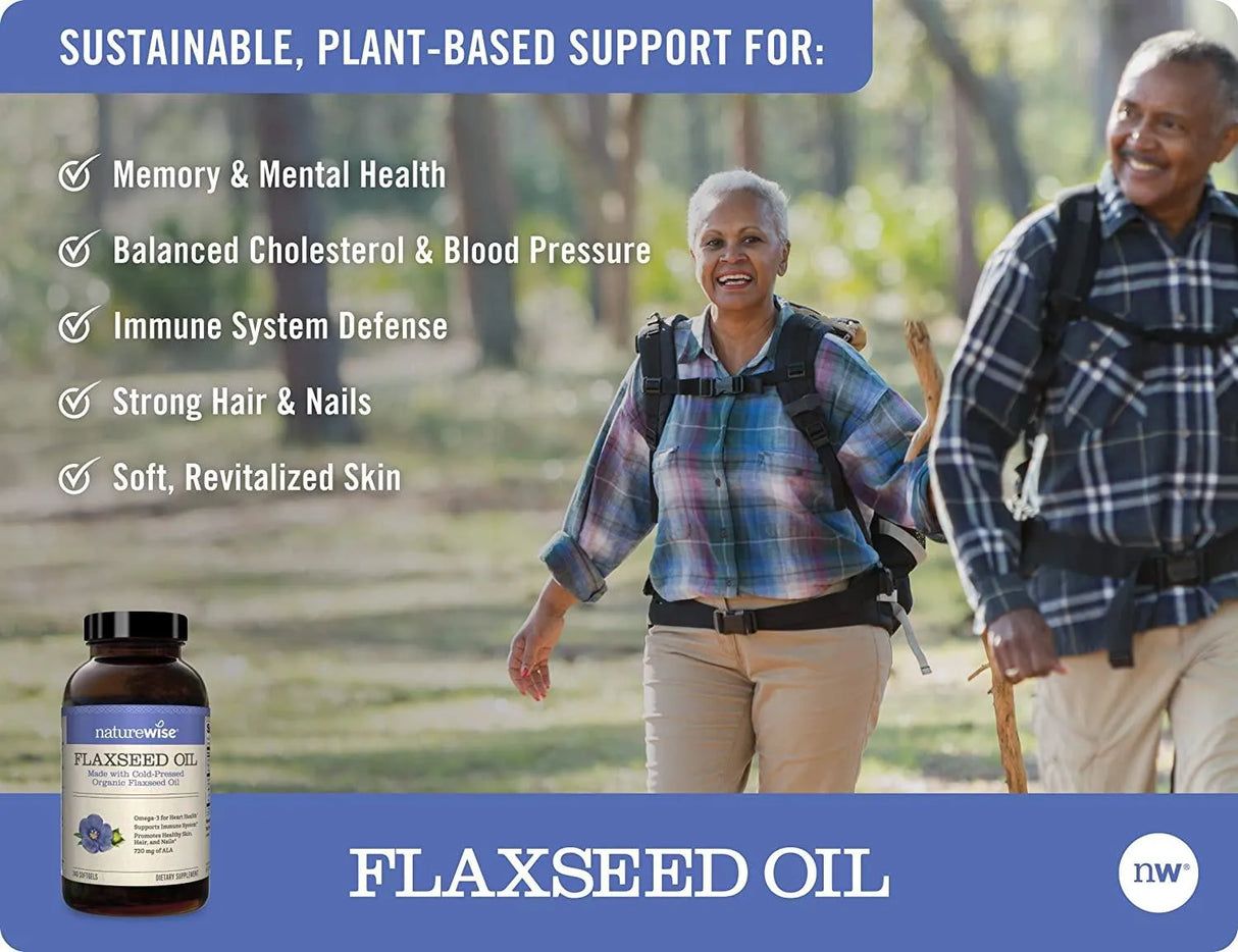 NATUREWISE - Naturewise Flaxseed Oil 240 Capsulas Blandas - The Red Vitamin MX - Suplementos Alimenticios - {{ shop.shopifyCountryName }}