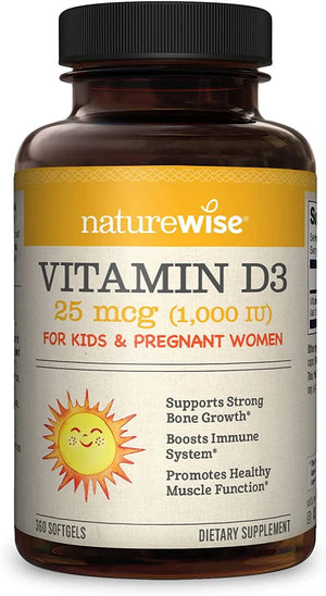 NATUREWISE - Naturewise Vitamin D3 1,000IU 360 Capsulas Blandas - The Red Vitamin MX - Suplementos Alimenticios - {{ shop.shopifyCountryName }}