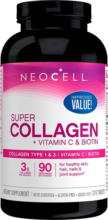 NEOCELL - NeoCell Super Collagen Peptides + Vitamin C & Biotin 270 Tabletas - The Red Vitamin MX - Suplementos Alimenticios - {{ shop.shopifyCountryName }}