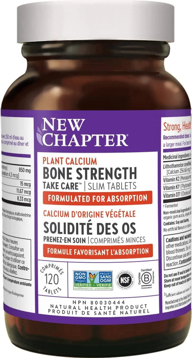 NEW CHAPTER - New Chapter Bone Strength Take Care Vitamin K2+D3+Magnesium 120 Tabletas - The Red Vitamin MX - Suplementos Alimenticios - {{ shop.shopifyCountryName }}