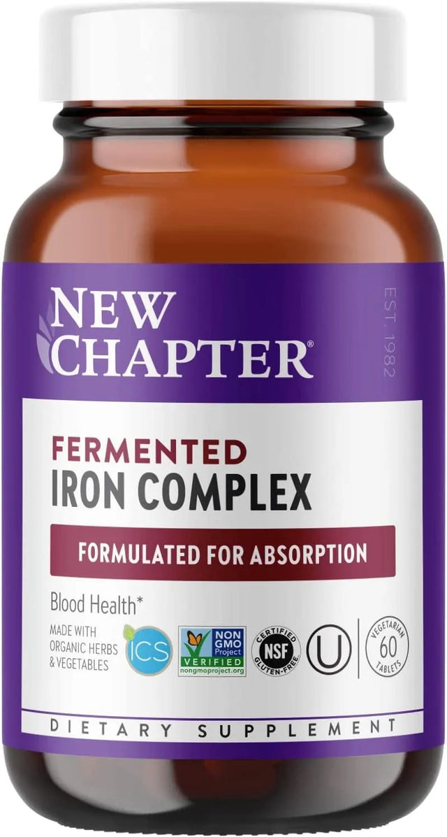 NEW CHAPTER - New Chapter Fermented Iron Complex 60 Tabletas - The Red Vitamin MX - Suplementos Alimenticios - {{ shop.shopifyCountryName }}