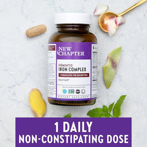 NEW CHAPTER - New Chapter Fermented Iron Complex 60 Tabletas - The Red Vitamin MX - Suplementos Alimenticios - {{ shop.shopifyCountryName }}