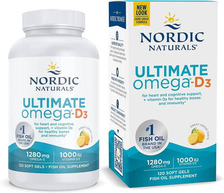 NORDIC NATURALS - Nordic Naturals Ultimate Omega-D3 120 Capsulas Blandas - The Red Vitamin MX - Suplementos Alimenticios - {{ shop.shopifyCountryName }}