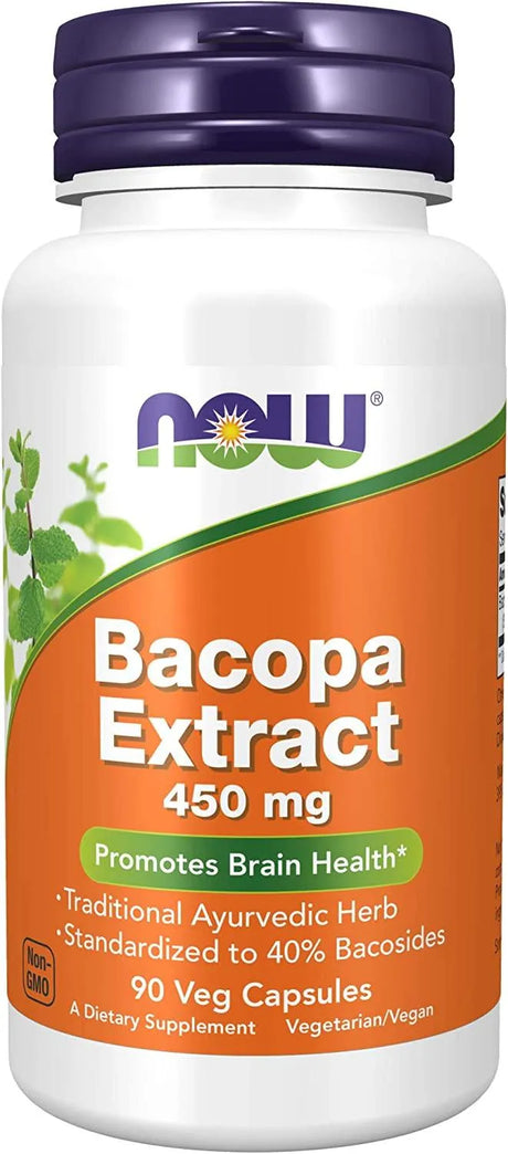 NOW SUPPLEMENTS - NOW Supplements Bacopa Extract 450Mg. 90 Capsulas - The Red Vitamin MX - Suplementos Alimenticios - {{ shop.shopifyCountryName }}