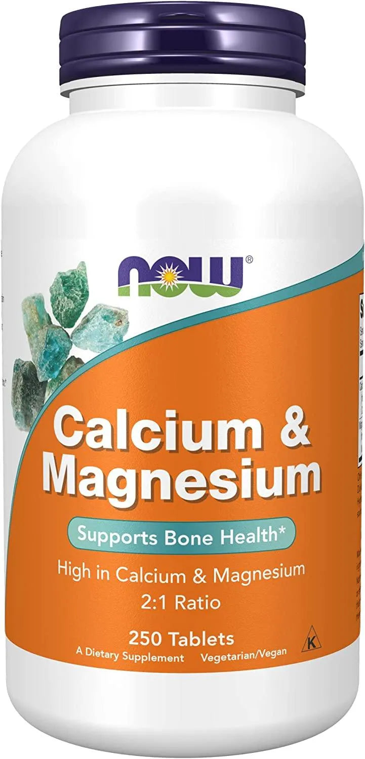 NOW SUPPLEMENTS - NOW Supplements, Calcium & Magnesium 250 Tabletas - The Red Vitamin MX - Suplementos Alimenticios - {{ shop.shopifyCountryName }}