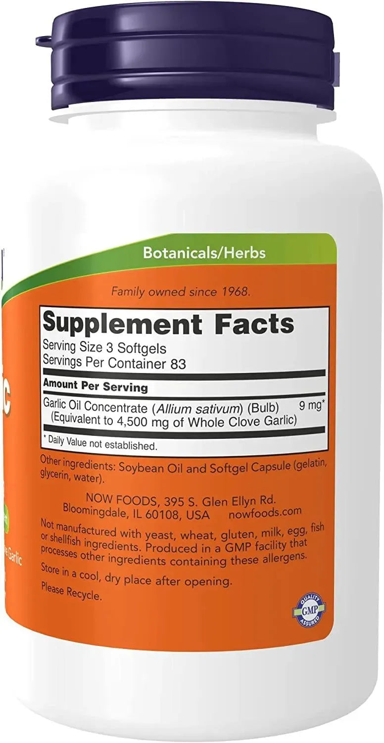 NOW SUPPLEMENTS - NOW Supplements Garlic Oil 1500Mg. 250 Capsulas - The Red Vitamin MX - Suplementos Alimenticios - {{ shop.shopifyCountryName }}