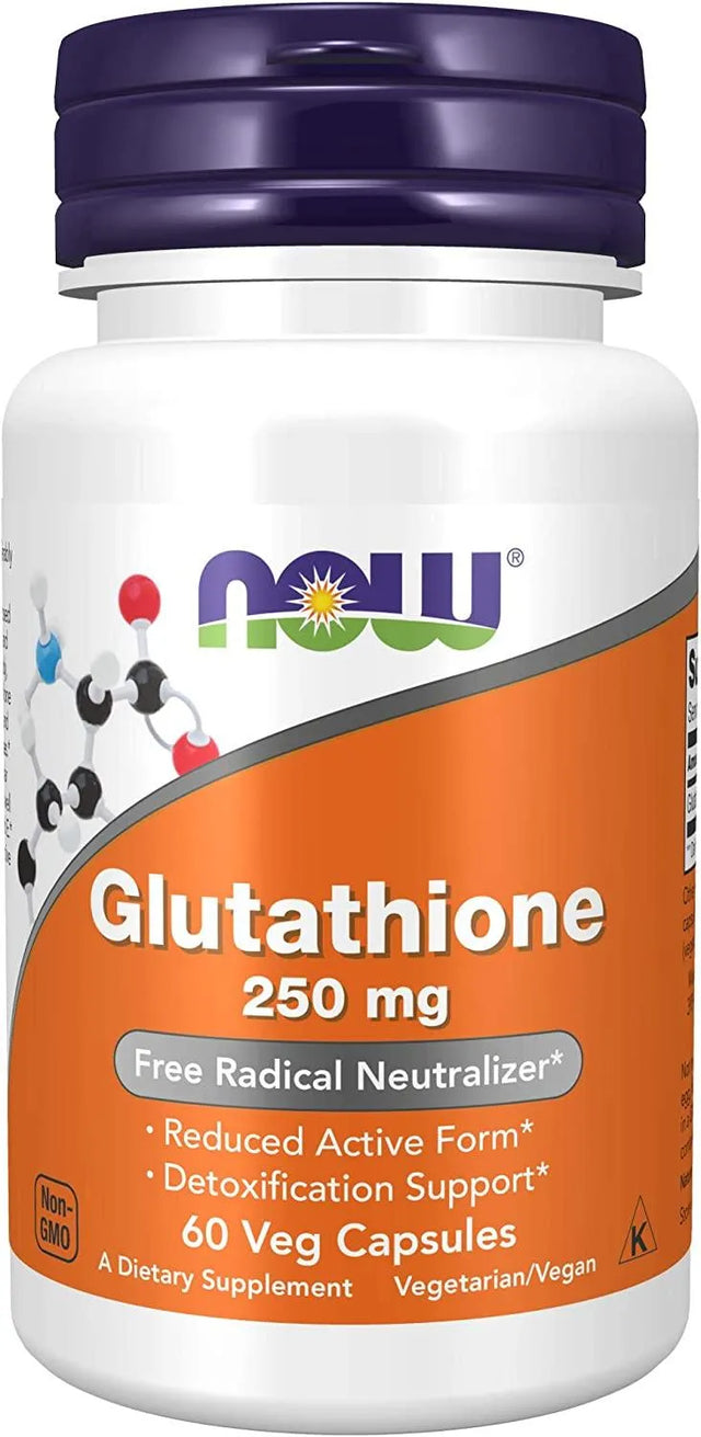 NOW SUPPLEMENTS - NOW Supplements Glutathione 250Mg. Free Radical Neutralizer 60 Capsulas - The Red Vitamin MX - Suplementos Alimenticios - {{ shop.shopifyCountryName }}