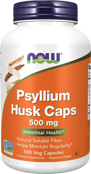 NOW SUPPLEMENTS - NOW Supplements Psyllium Husk Caps 500Mg. 500 Capsulas - The Red Vitamin MX - Suplementos Alimenticios - {{ shop.shopifyCountryName }}