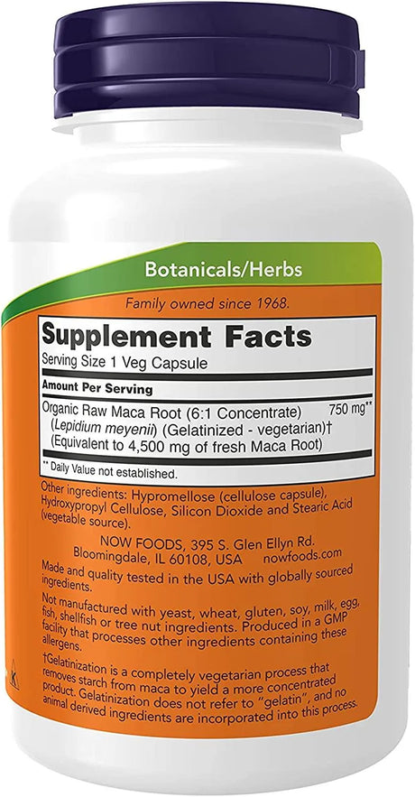 NOW SUPPLEMENTS - NOW Supplements Raw Maca 750Mg. 90 Capsulas - The Red Vitamin MX - Suplementos Alimenticios - {{ shop.shopifyCountryName }}