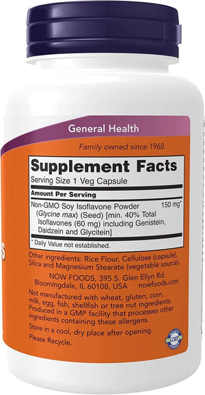 NOW SUPPLEMENTS - NOW Supplements Soy Isoflavones 60Mg. 120 Capsulas - The Red Vitamin MX - Suplementos Alimenticios - {{ shop.shopifyCountryName }}