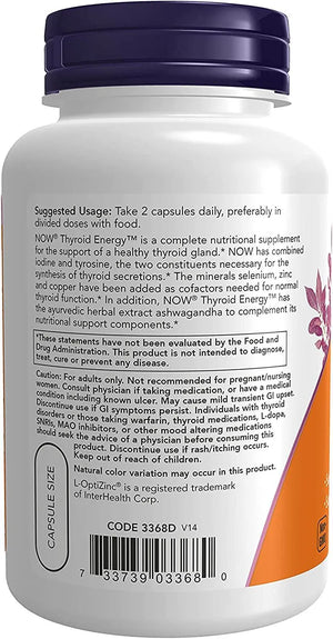 NOW SUPPLEMENTS - NOW Supplements Thyroid Energy 180 Capsulas - The Red Vitamin MX - Suplementos Alimenticios - {{ shop.shopifyCountryName }}